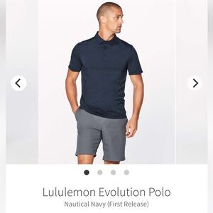 Lululemon Evolution Polo Shirt Men’s Small Performance Stretch Comfort Athletic